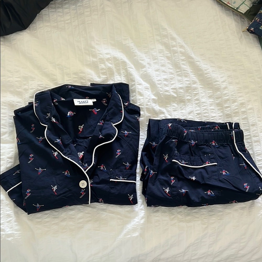 Sleepy Jones M Marina Pajama Set in Skier Jacquard Pajama Set
